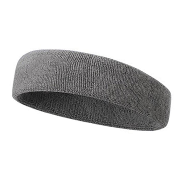 Yogaband Elastiskt Svettbands Hårband för Gym Träning grey 1pc