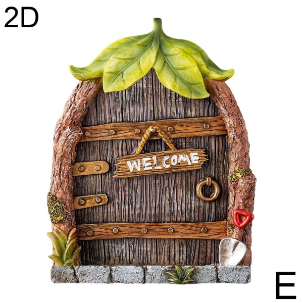pulunto Miniatyr Fairy Gnome Dörrfigurer Fairy Garden Door A E One-size
