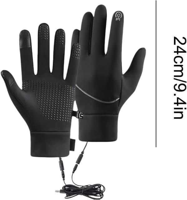 Opvarmede handsker - XL USB Termisk Touchscreen