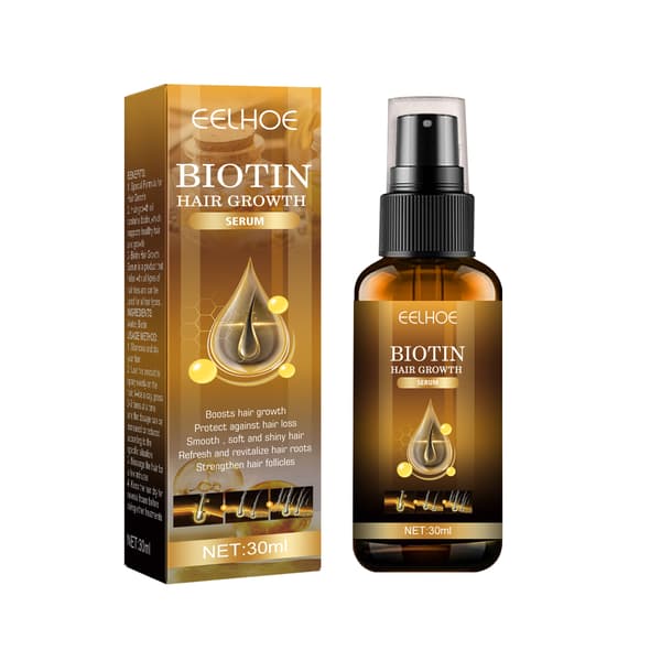 Biotin Hårväxtspray - Stärker, Förebygger Håravfall, Reparerar, Vårdar och Skyddar Hårroten
