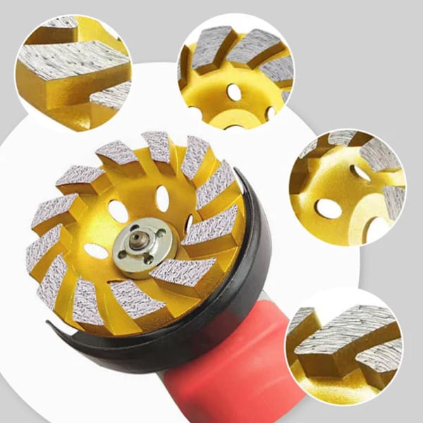 Betong Turbo Slipskål Tung Duty Vinkelslip Hjul. as shownB 100mm*16mm