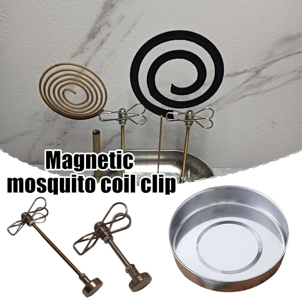 Magnetisk Myggspiralhållare Askfat Bas Hem Rökelse Mosqui F 3pcs