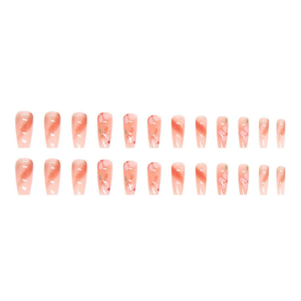 24st Nail Art Fake Nails DIY Fake Nail French Bling Finger Nail 6 one-size
