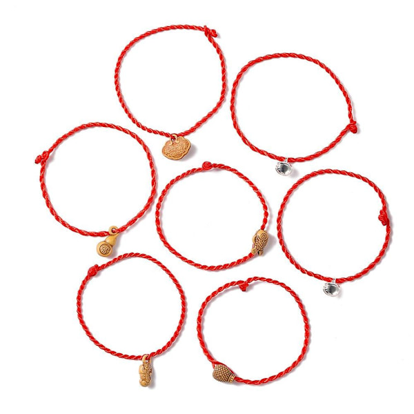 Nyårsgåva Lyckohänder Armband Rött Rep Liten Gåva Armband C One size