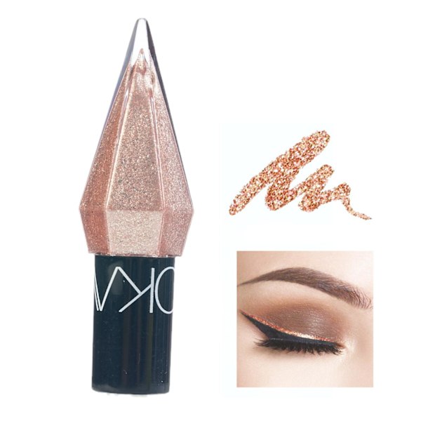 Glitter flytande eyeliner, metallisk skimrande vit silver guld Diamo ivory One-size