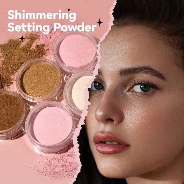 Makeup Setting Powder Løs Setting Translucent Ansigts Pudder' Make Up B0W2 04# 6 grams