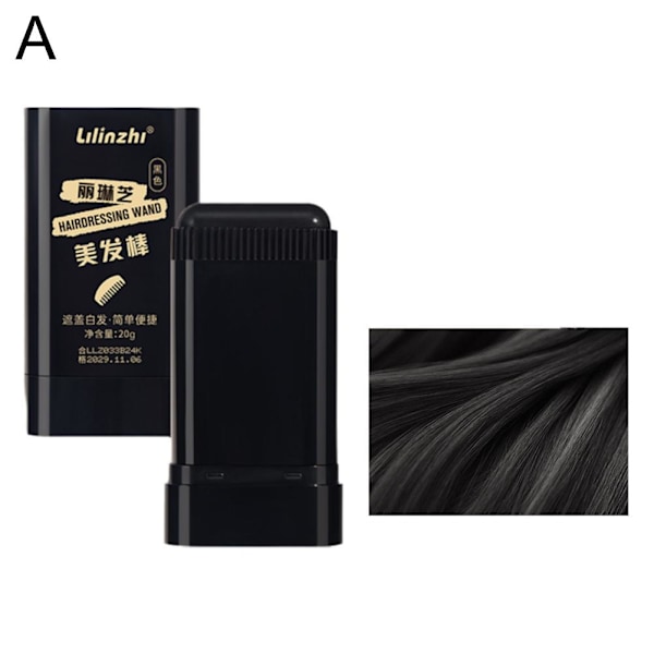 Lilinzhi Vattentät Tillfällig Hårfärg Dye Stick Långvarig Black 1pcs