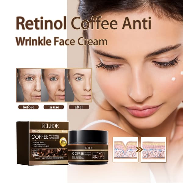 Retinol Kaffe Hudkräm: Mild och Närande Ansiktsfuktighetskräm