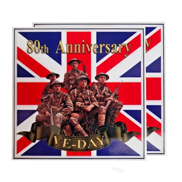 1-10x VE Day Fönsterdekaler 80-årsjubileum Militär squ D 10pcs