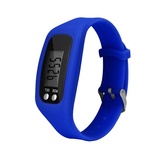 LCD Armbandsur Stegräknare Sport Steg Distans Kaloriräknare B Black 1pc