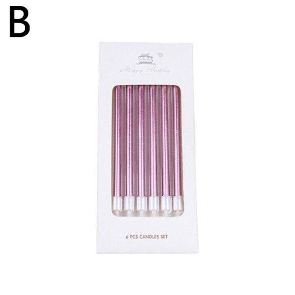 6 st Färgade Ljus Födelsedag Möhippa Bröllop Grattis Behöver Fest I1Q4 M3G3 W4T6 Rose Gold 6pcs