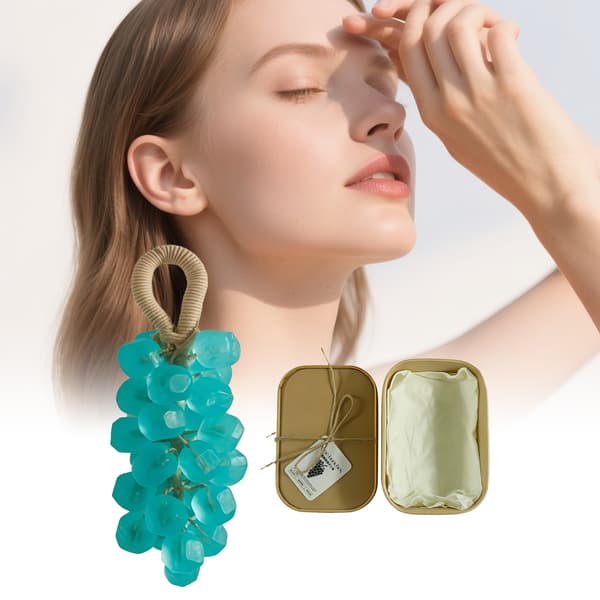Tea Tree Gem Grape Soap (presentförpackning) - Handgjord DIY Gem Transparent Grape Bundle Soap Gift Set - Skonsam handrengöring och vård