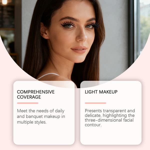 Makeup-palettset för vardagslook - Highlighter, ögonskugga, rouge + konturering