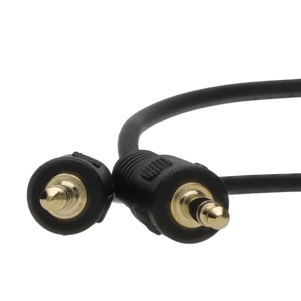 Mono 3,5 mm lydkabel, han til han, 2 meter [2 meter/2 meter], forgyldt sort lydkabel.