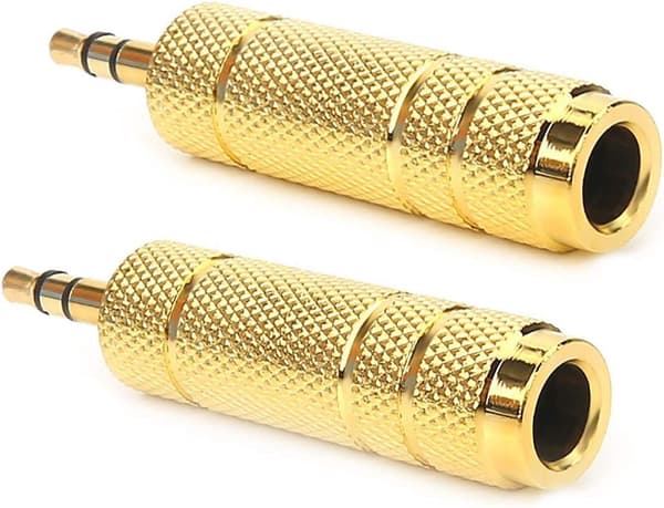 2 kpl 3,5 mm uros-6,5 mm naarasäänisovitin
