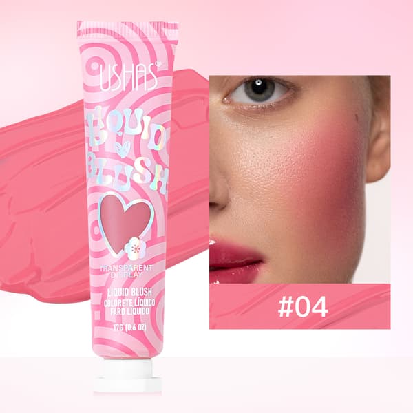 Skønhedsspecifik cremeblush, hjerteformet flydende blush UC131