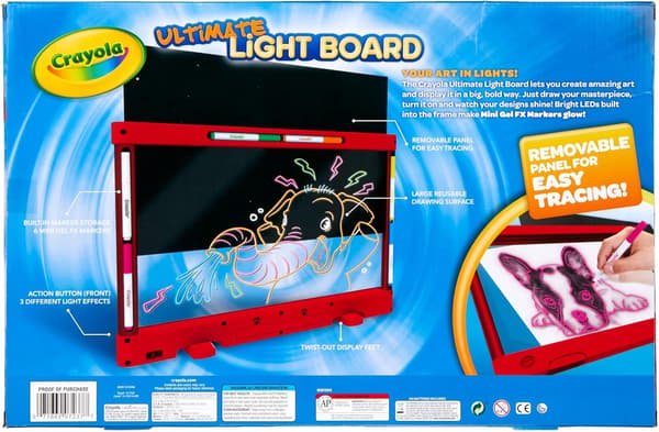 Ultimate Light Board (rød), Børns Lysende Tegneplade, Børnelegetøj, Gave til Drenge og Piger, Tegne Lysboks, Alder 6+ [Amazon Exclusive]