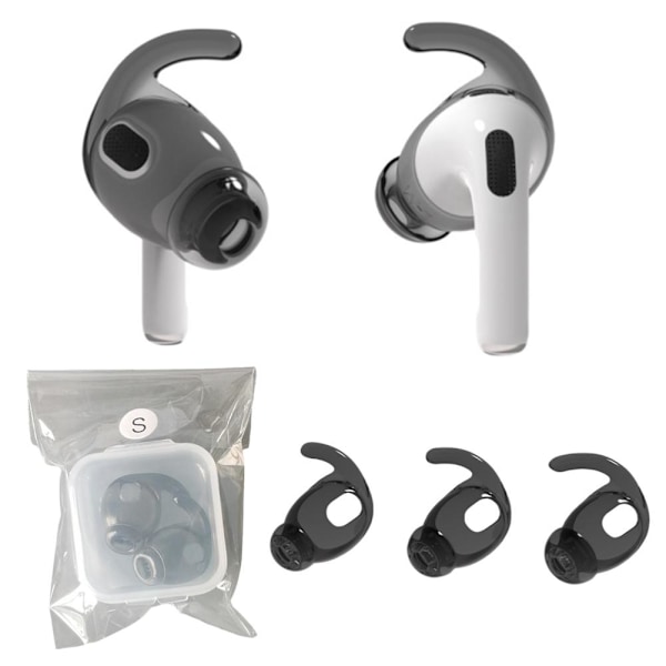 Öronpropps-öronspetsar Anti-Slip Silikonöverdrag Passar För AirPods 4 Rep transparent black L