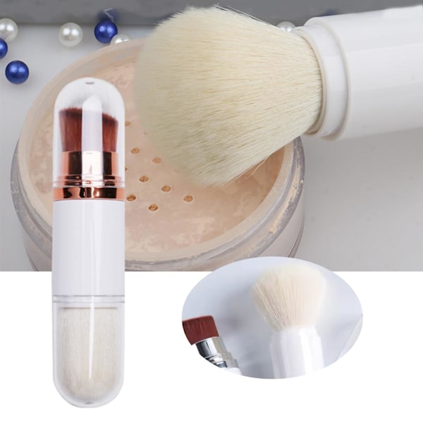 Foundation Brush Dubbelhuvud Multifunktionell Smink Återdragbar Varm Borste S1N0