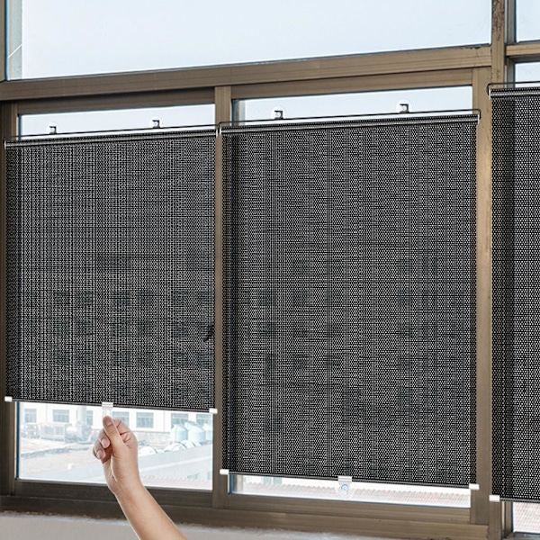 Universal Rullgardin Sugpropp Solskydd Mörkläggningsgardin Bil Sovrum Fönster Kontor Solavskärmning Infällbara Gardiner 40*60cm 1set