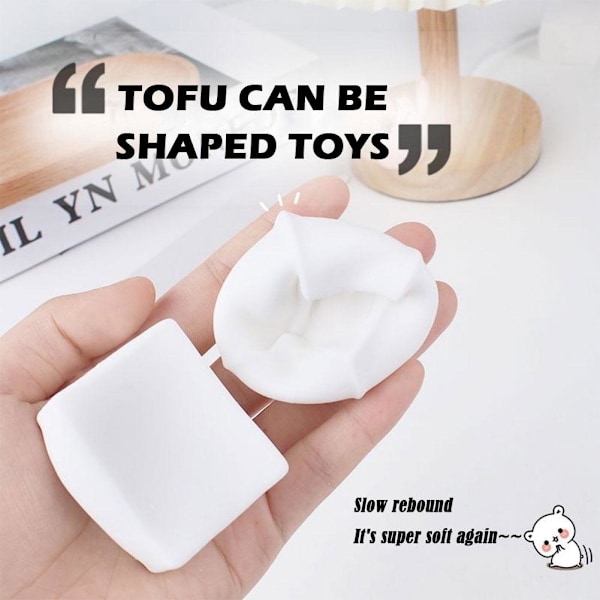 Tofu Kawaii Långsamt Stigande Simulering Långsam Återhämtning Kläm R0R4 C3F2 Leksak V0X5 M8R3