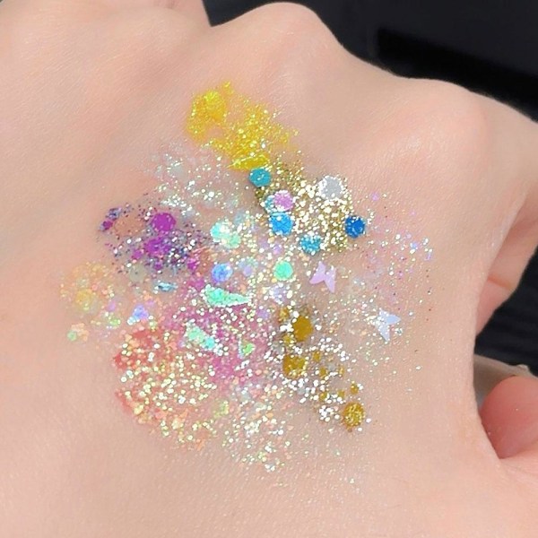 16-färgad ögonskuggs palett Färgglad Artist Shimmer Glitter Pigm