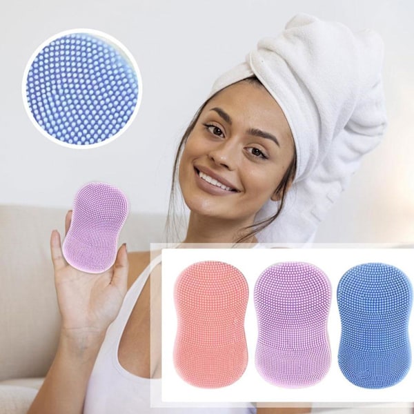 Mini Ansiktsrengöringsborstar Fingermassageborstar Silikon Flexi blue 1pcs