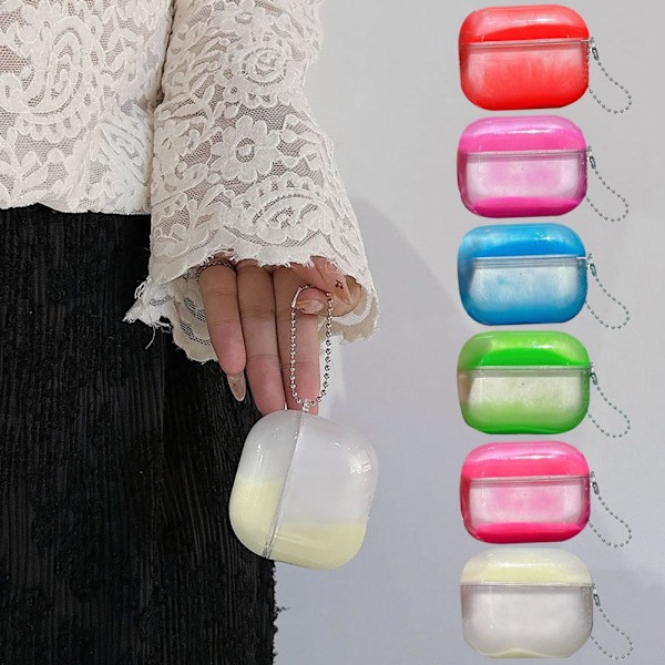 Lysande Hörlursfodral för AirPods 4 Airpod Pro 3 2 Glimmar Hea green for airpods 4
