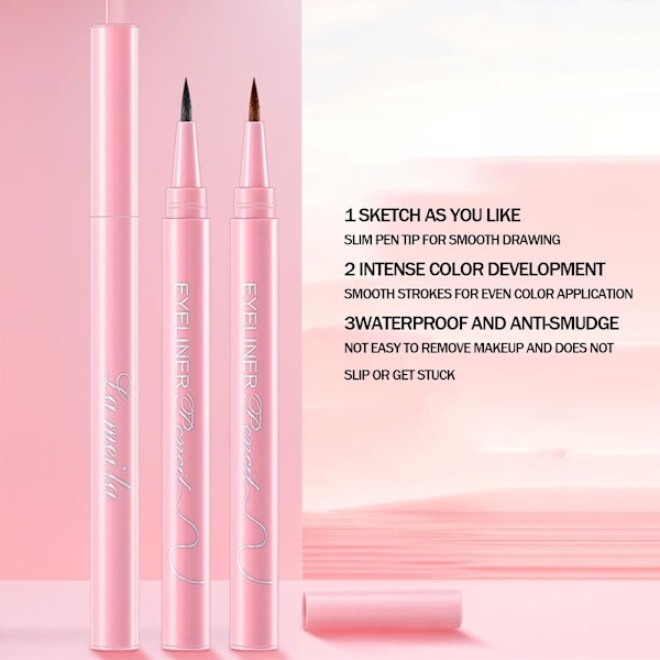 Flytande Eyeliner Penna - Smidig, Lätt att Färga, Snabbtorkande, Tunn Spets brown 20g