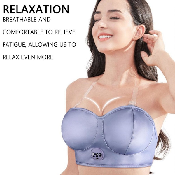 Bröstlyftmassagebh Vibration Bröstförstärkare Uppvärmning Stimul