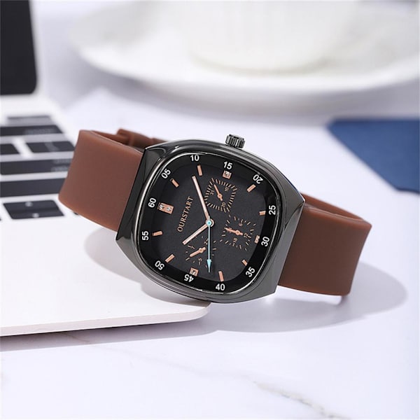 Unisex Casual Klockor Silikonarmband Modeklockor >⭐ :п B9D2 Grey Rose Golden