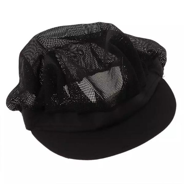 【I LAGER】Kock Servitör Mesh/Bomull Hatt Keps Restaurang Nät Verkstad Kök Black hat 55cm-62cm