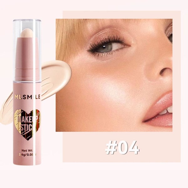 MLSMILE 8-färgs highlighter contour stick för ansiktsuppljusning a 02 1pcs
