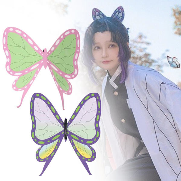 Demon Slayer: Kimetsu no Yaiba Kochou Shinobu Widow's C1M4 hårklämma Butterf Peak F1W4 purple B