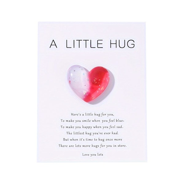 Pocket Hug Token-gåvor Pocket Hug-kort Inspirerande gåvor för pink+white 1pcs