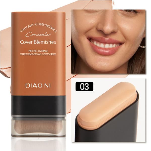 Makeup Foundation Stick Naturlig dækning Dobbelt-endet Concealer