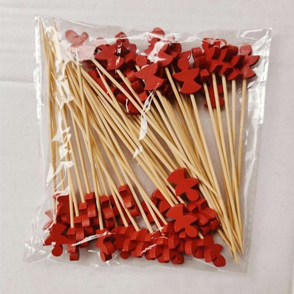 WAGA 50-pack Julcocktailspett, Julmatspett Tomte Santa Claus 50pcs