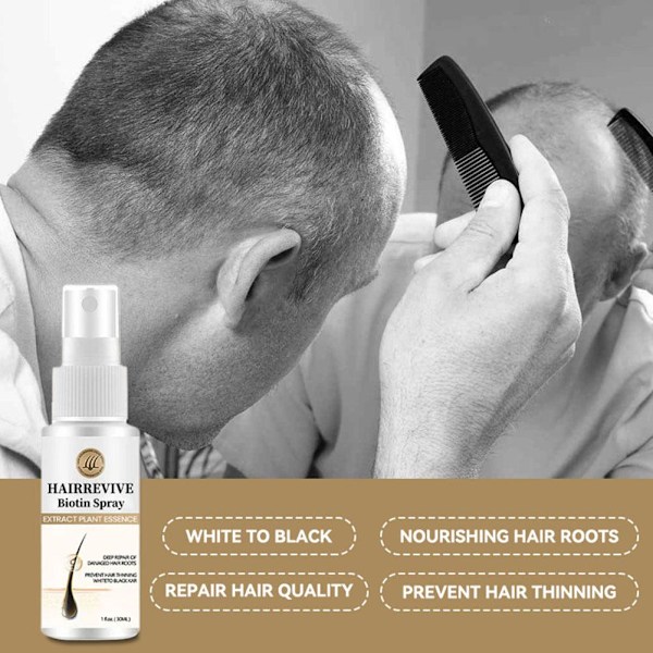 HAIRREVIVE Biotin Spray - 1OZ Hårförtjockningsspray för tunt hår