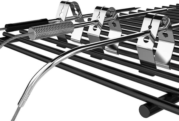 Grilltermometerclips, BBQ-termometerholdere, termometerclips, lavet af rustfrit stål, termometerholdere til montering af temperatursensorer