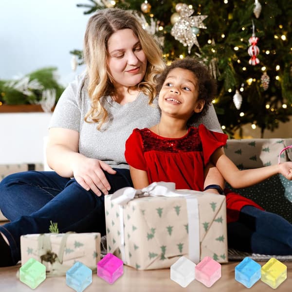 Isbit Sensoriska Leksaker 24 st Squishy Fidget Stresskub för Vuxna Barn Ångest Stresslindring Handterapi Sensorisk Squishy Boll Klassrumsprislåda T