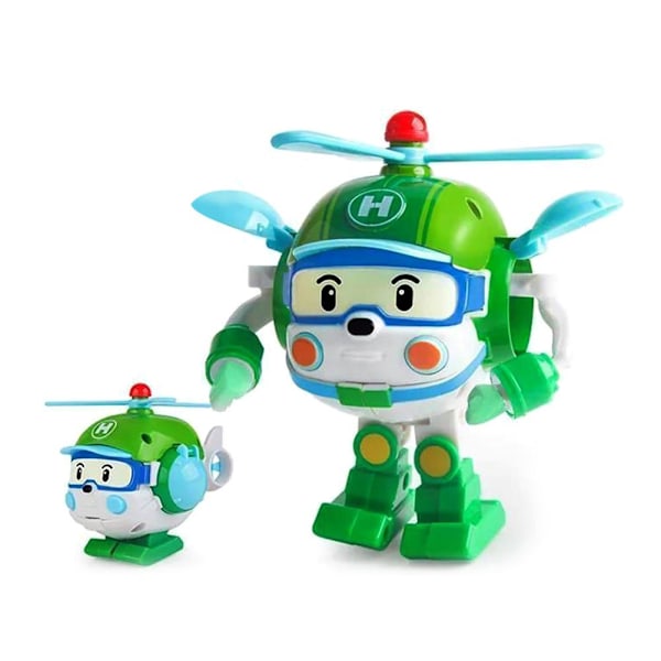 Transformerbar Polisbil Poli Robot Manuell Set Trafikräddningsteam Helicopter 1pcs