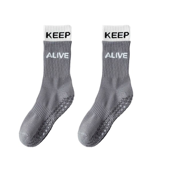 Yogasockar Anti-Slip Snabbtorkande Dämpande Pilates Balettsockar Grip✨y Good J5Z2 Grey 1 pair