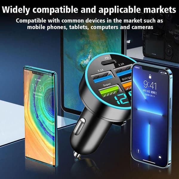 USB PD 30W Typ-C Billaddare Snabbladdningsadapter för iPhone Max 12 11 13 D8V1
