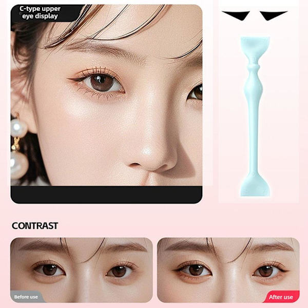 Övre Eyeliner Stämpel, Vattentäta Vingade Eyeliner Stenciler Eyeliner Stämpelset, Dubbelsidig Eyeliner Topp Övre Ögonlock Frans Lat Eyeliner