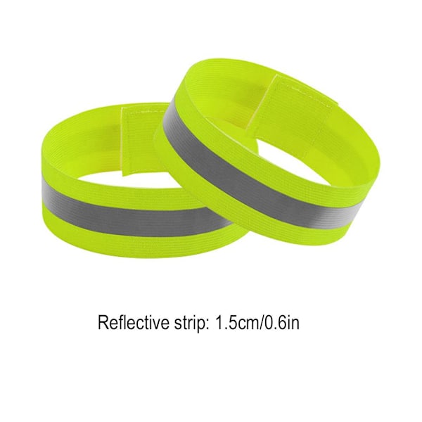 2X Reflexband Elastiskt Armband Handledsband Ankel Ben 9CP1 Stra