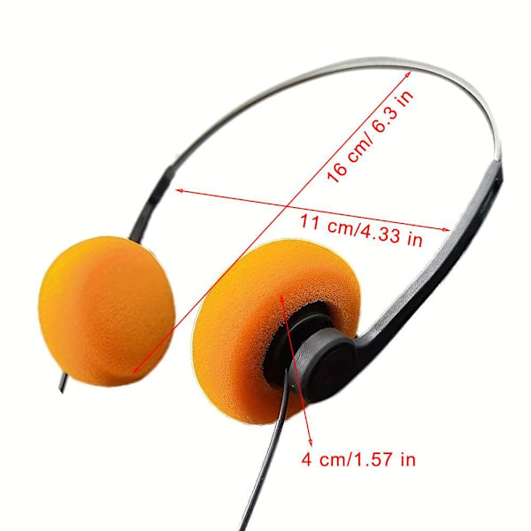 Retro Lätta Hörlurar, Hi-Fi Stereo Hörlurar Headset, Retro black one-size