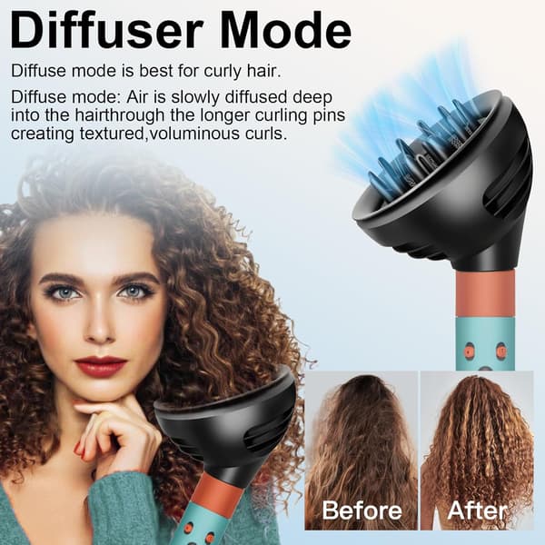 Diffusertilbehør for Dyson Airwrap HS05 HS01 HS08, bølger og krøller diffuser for Dyson Airwrap-feste, konvertibel for Dyson Airwrap Styler til h