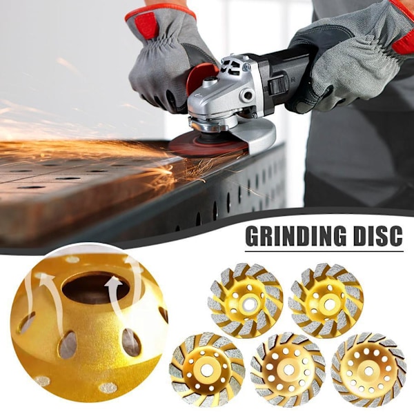 Betong Turbo Slipskål Tung Duty Vinkelslip Hjul. as shownB 100mm*16mm
