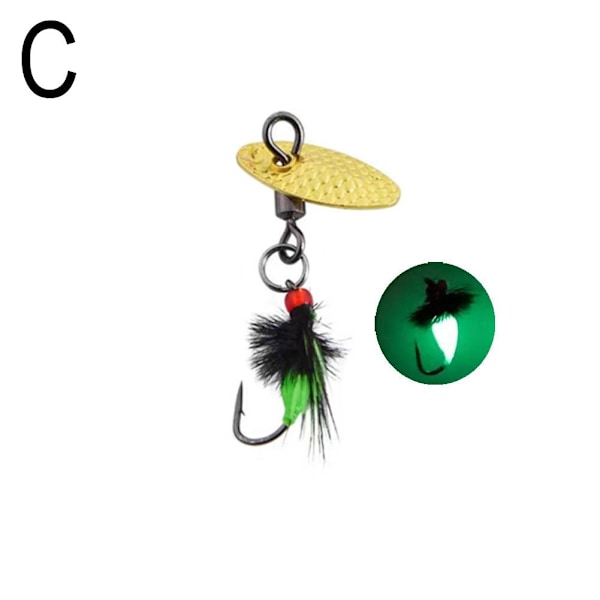 Flugkrokar Flugor Insektsbeten Bete Flugfiske Lockbete Paljetter C 1size