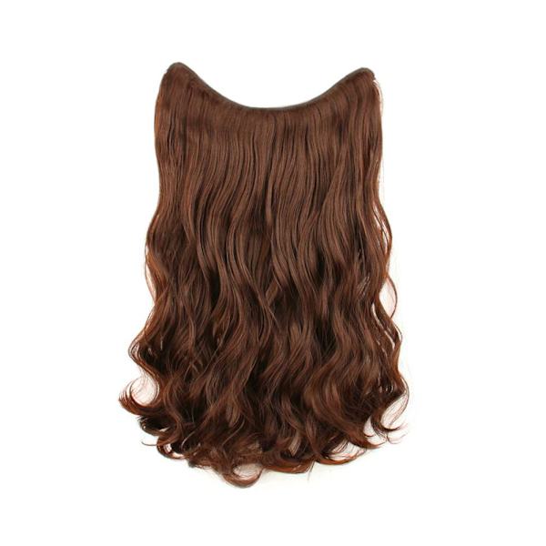 Lång lockig och vågig peruk för kvinnor dam | Snabb brown black 60CM